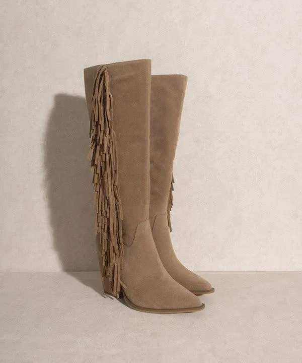 Hailey Going West Knee High Fringe Boots