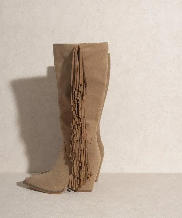 Hailey Going West Knee High Fringe Boots