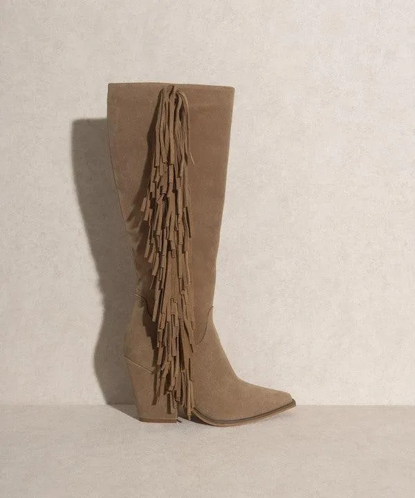 Hailey Going West Knee High Fringe Boots