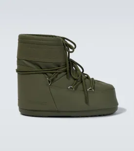 Icon Low Heel Rubber Boots Moon Boot, green