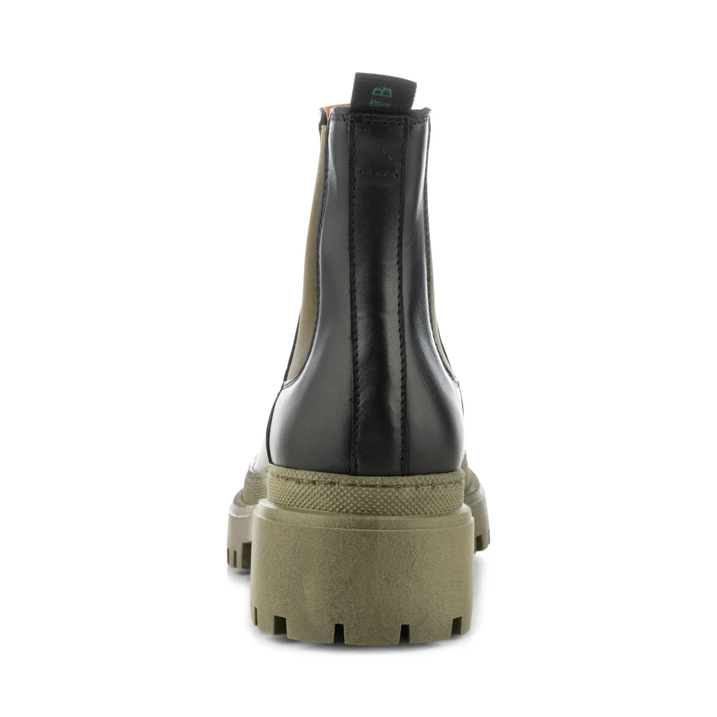 Iona chelsea støvle læder - BLACK/KHAKI