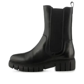 Rebel chelsea støvle læder - BLACK