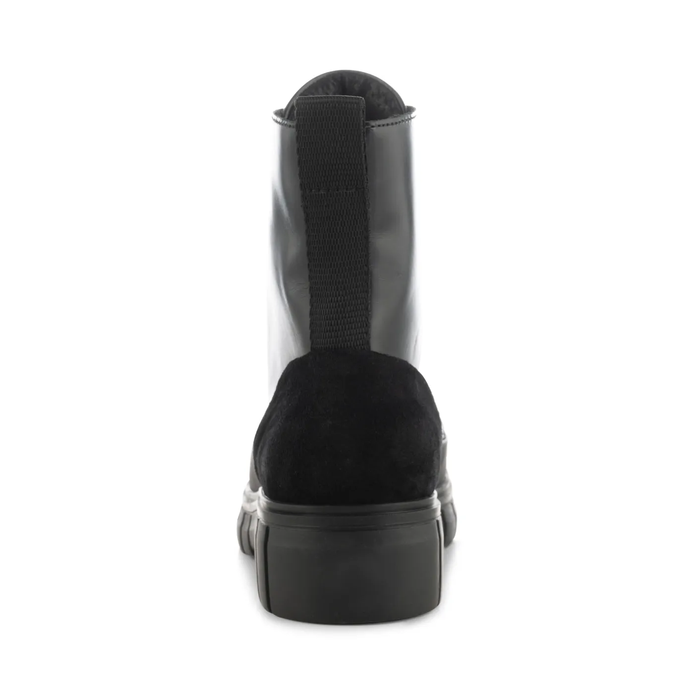 Rebel lace-up boot leather - BLACK / BLACK