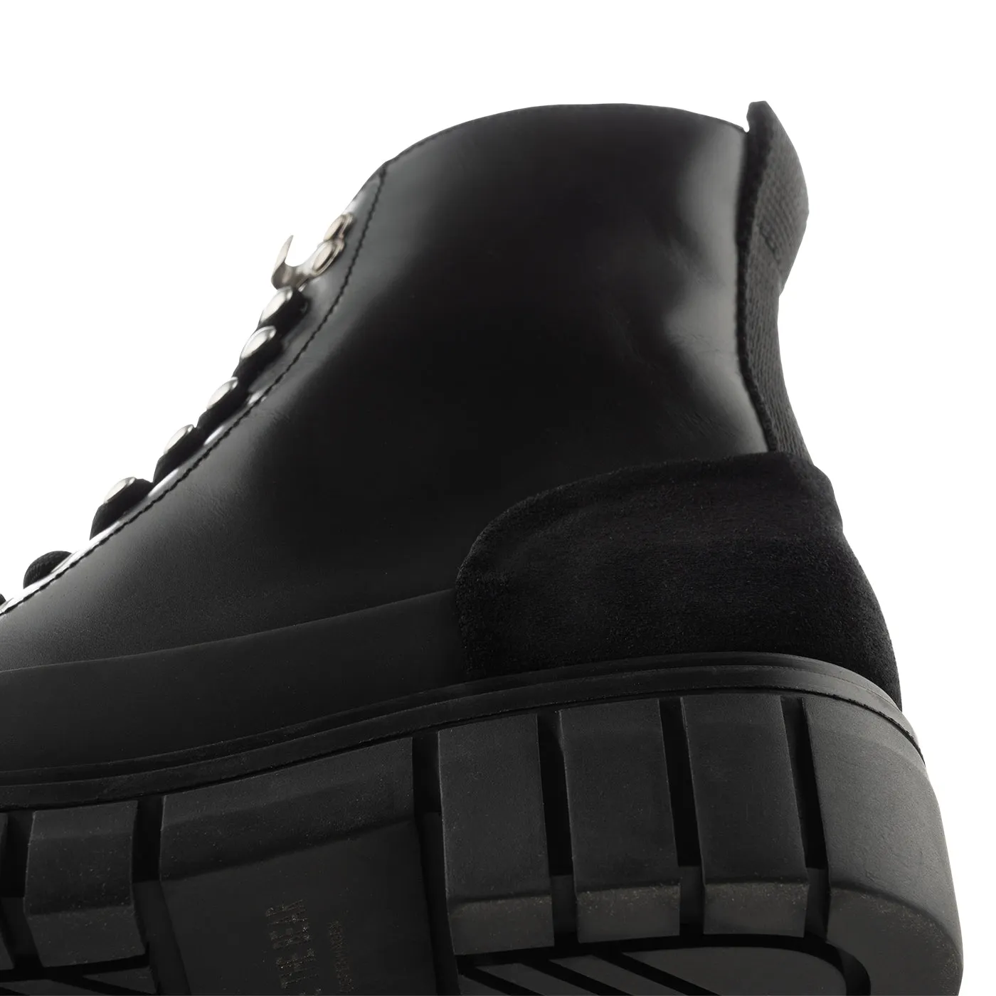 Rebel lace-up boot leather - BLACK / BLACK