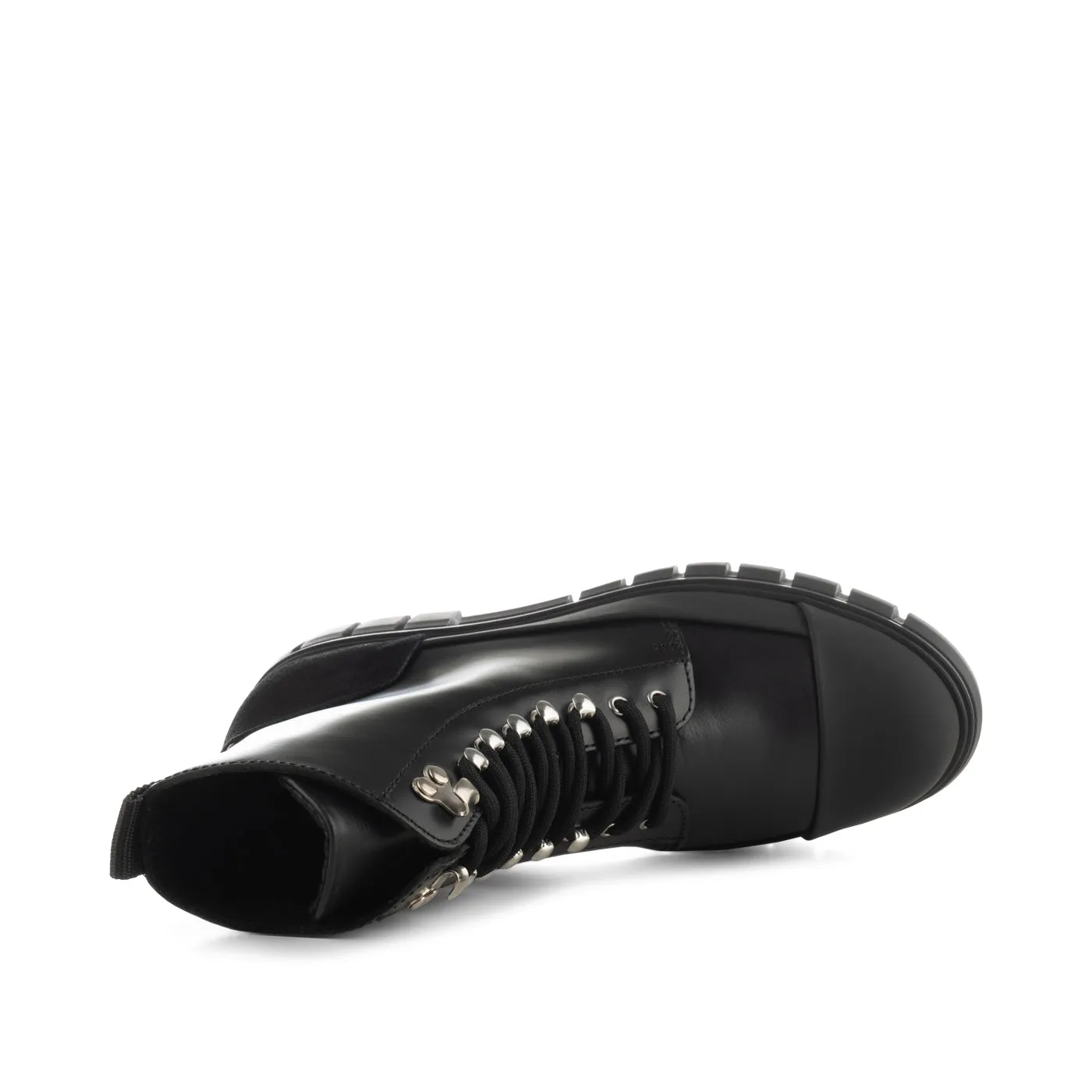 Rebel lace-up boot leather - BLACK / BLACK