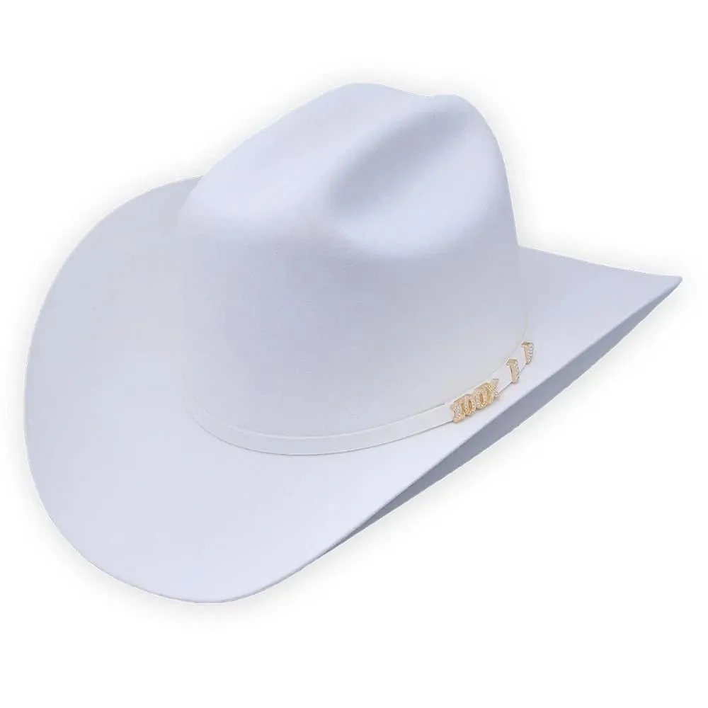 Premium Serratelli 100X White Felt Cowboy Hat - Model SERR-TXS60528
