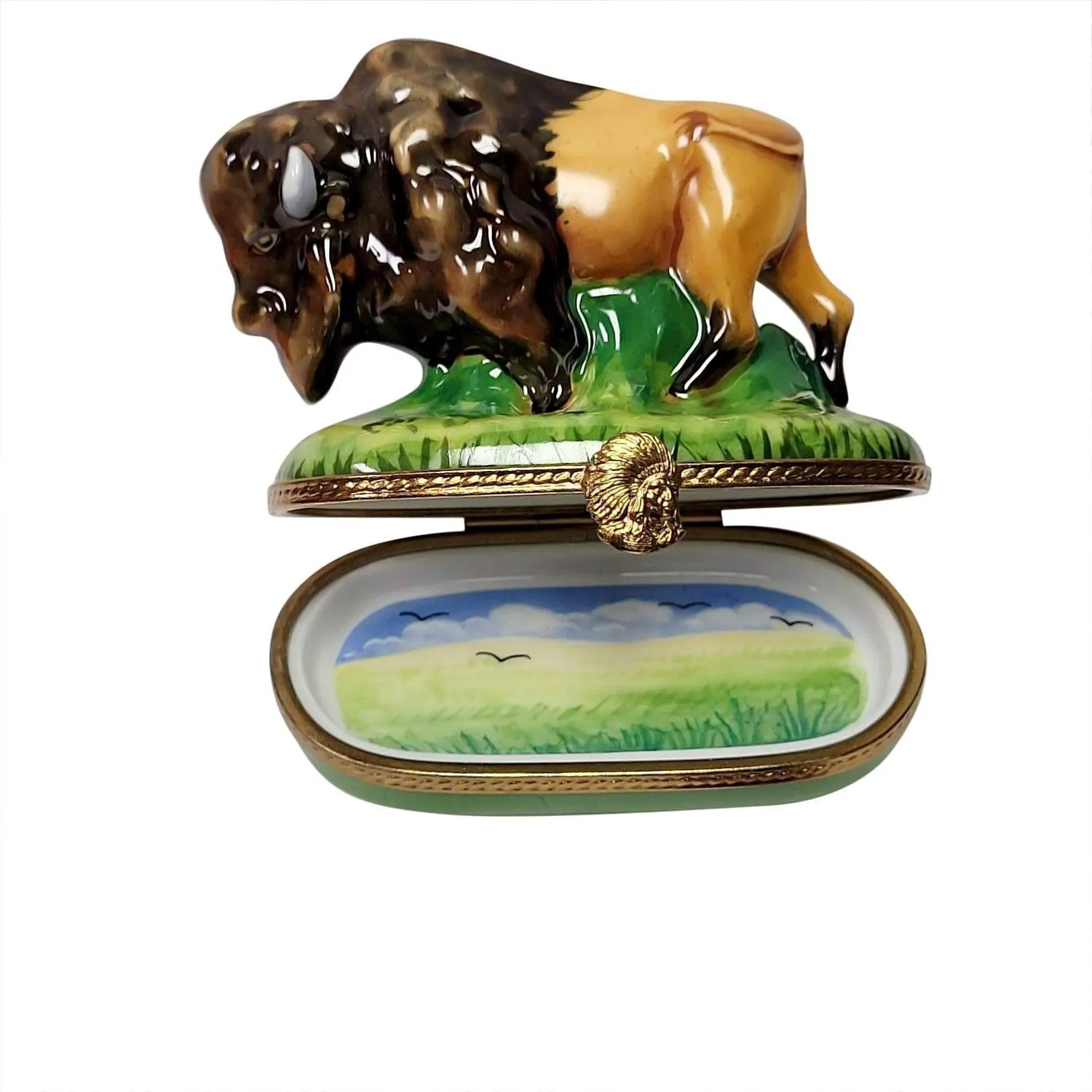 Standing Buffalo with Removable Cowboy Hat