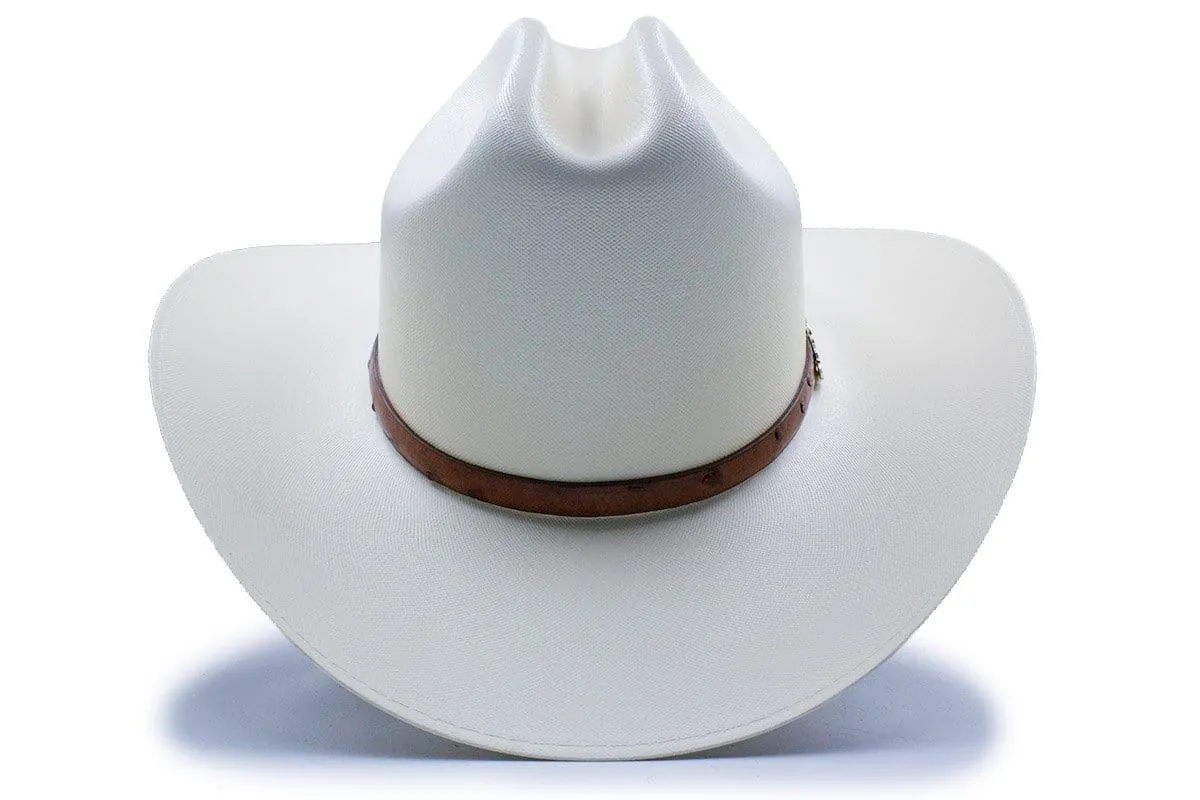 Tombstone 5,000X Cowboy Hat Sinaloa Shape With Feathers Brim 3 1/2"