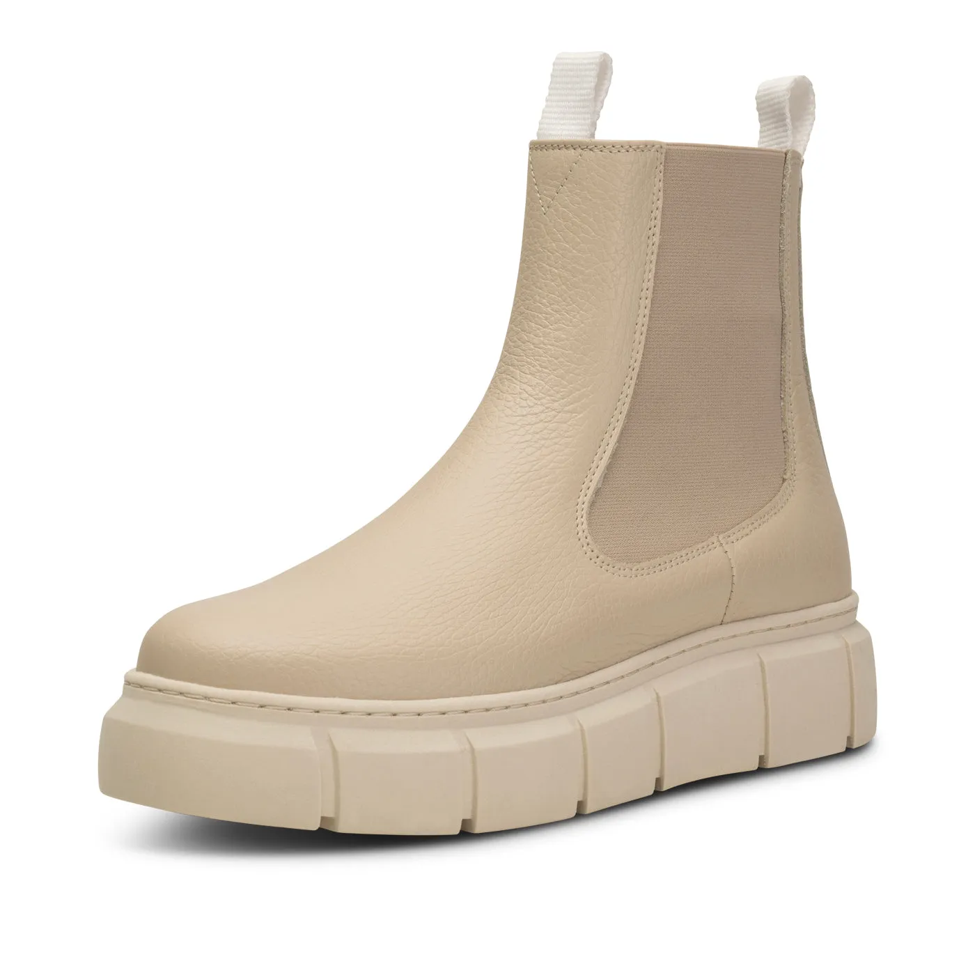 Tove chelsea støvle læder - OFF WHITE