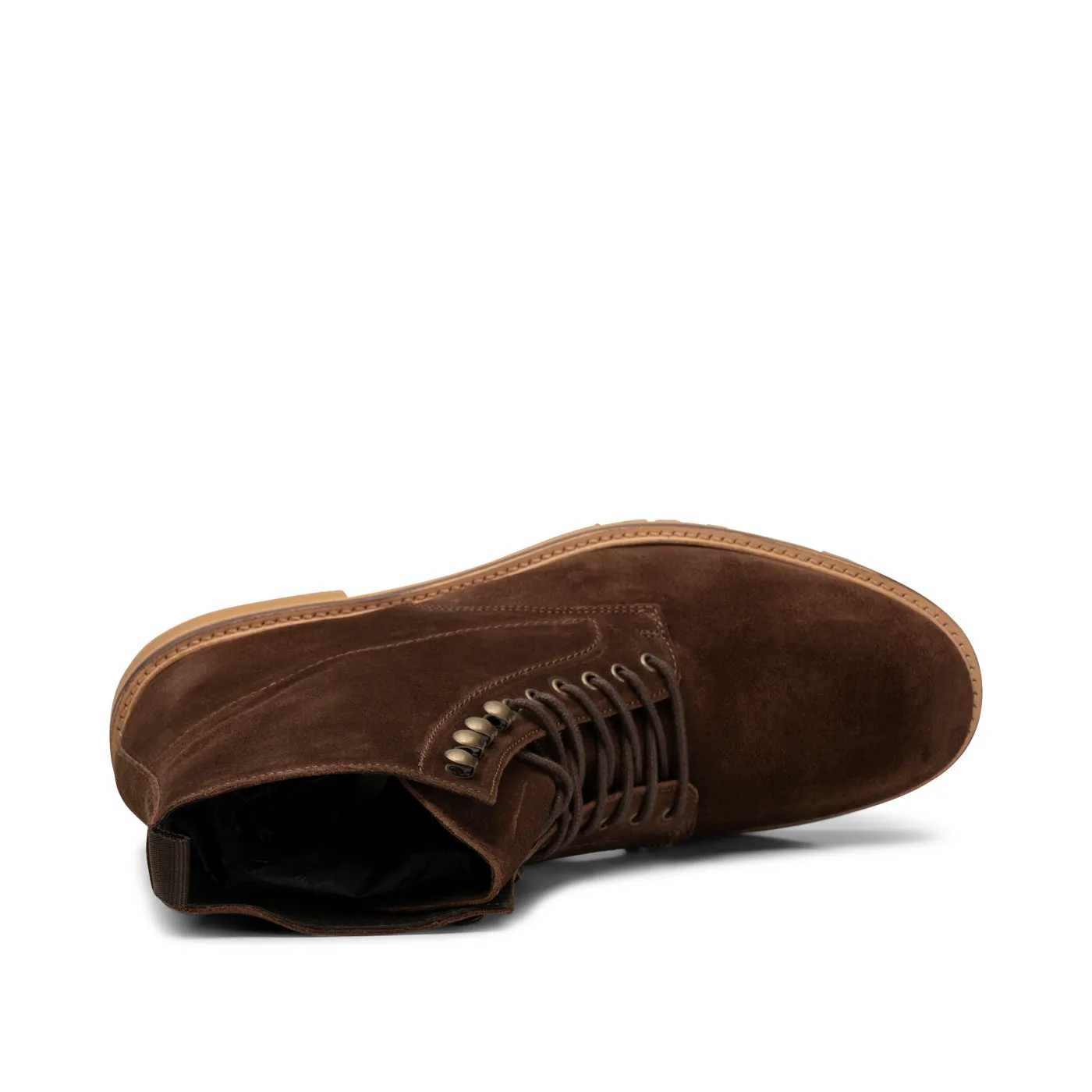 York snørestøvle ruskind - BROWN