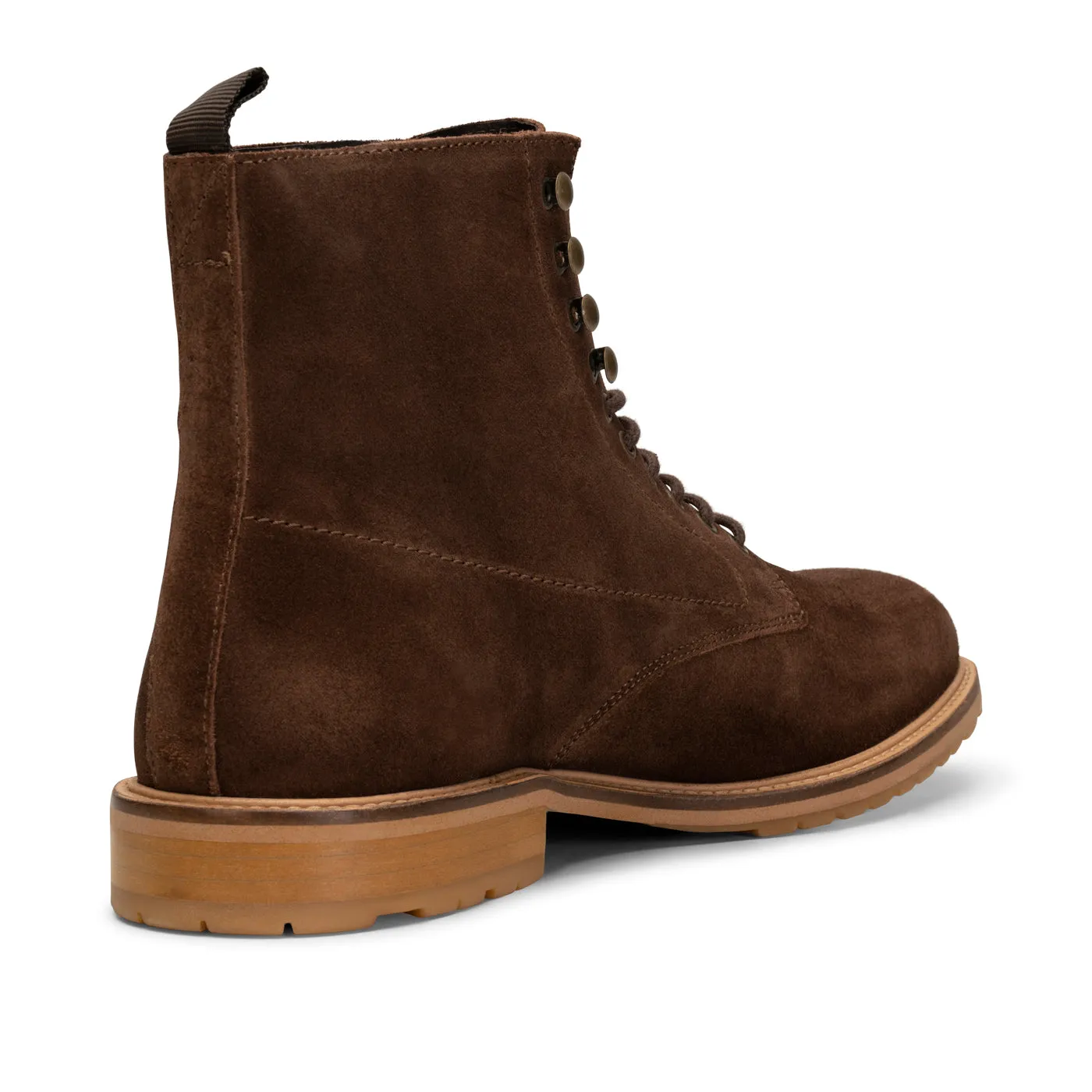York snørestøvle ruskind - BROWN