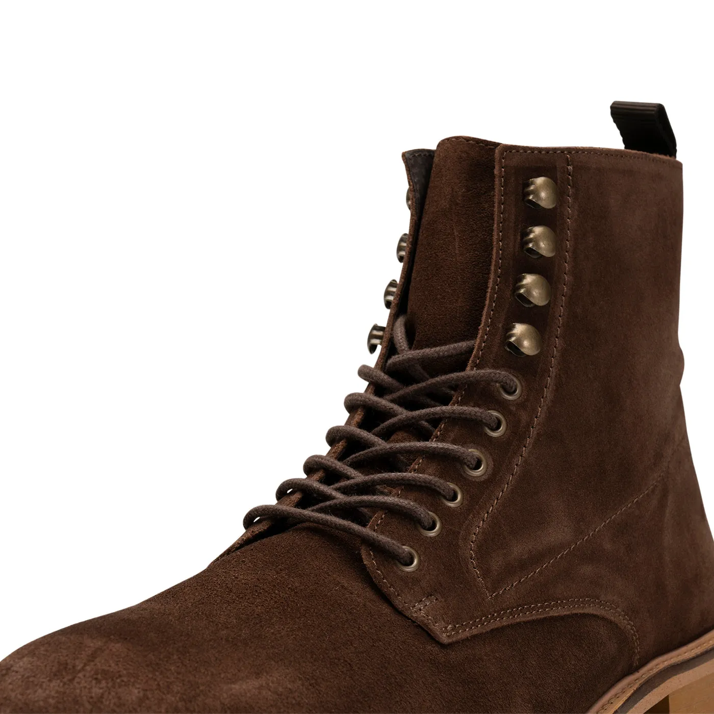 York snørestøvle ruskind - BROWN