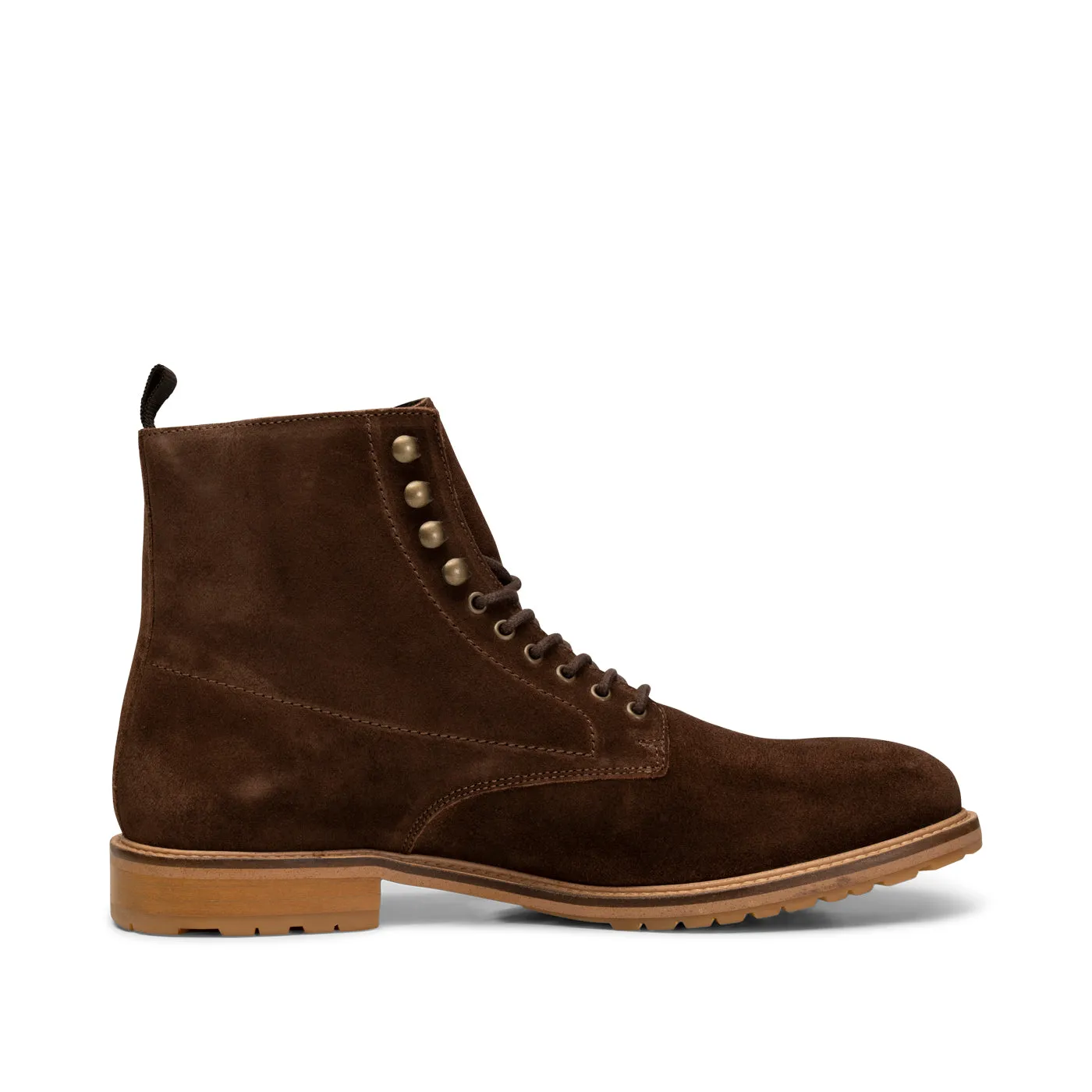 York snørestøvle ruskind - BROWN