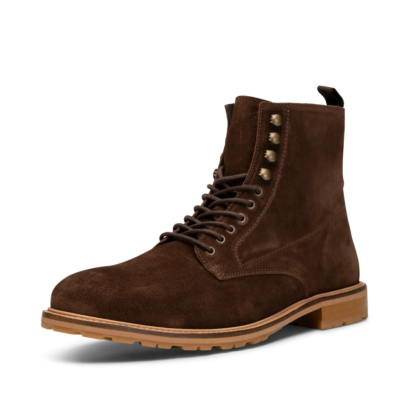 York snørestøvle ruskind - BROWN