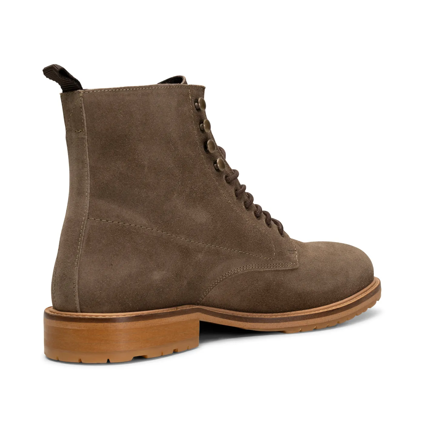 York snørestøvle ruskind - KHAKI