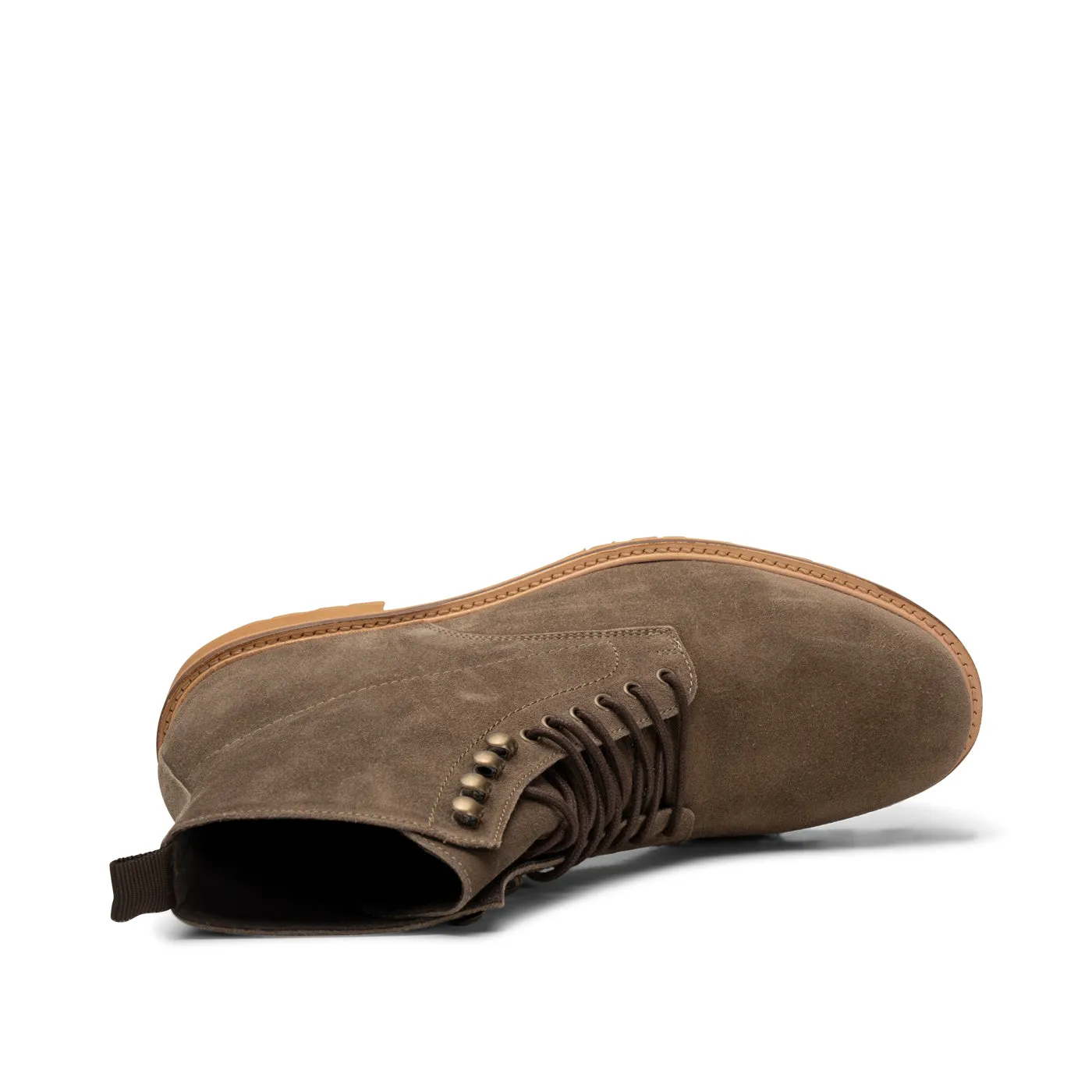 York snørestøvle ruskind - KHAKI